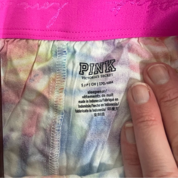 Pink Victoria’s Secret Tie Dye Lounge Shorts - Picture 2 of 5